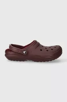 Шлепанцы Classic на подкладке Crocs, бордовый