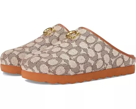 Шлепанцы COACH Hadley Slipper, цвет Cocoa/Burnished Amber