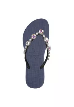 Шлепанцы Copacabana с кристаллами uzurii, цвет Navy Blau