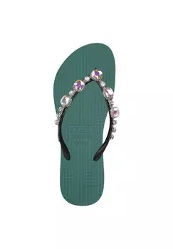 Шлепанцы Copacabana с кристаллами uzurii, цвет Waldgrn