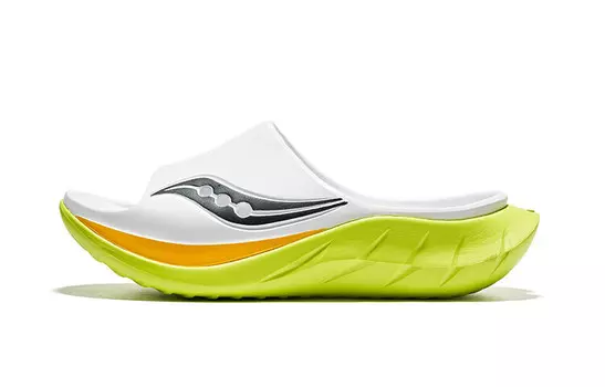 Шлепанцы Cradle унисекс белые/зеленые/черные Saucony