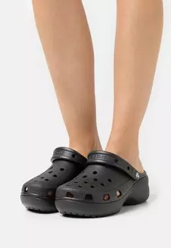Шлепанцы женские Crocs с перфорацией, черный