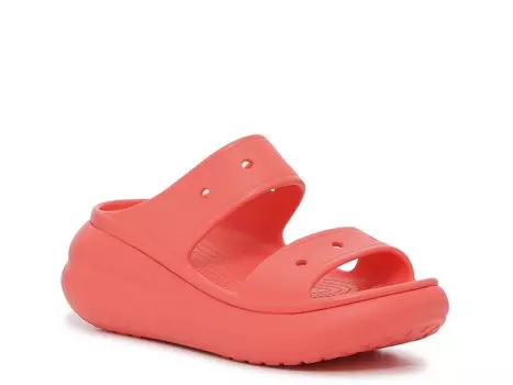 Шлепанцы Crocs Classic Crush на платформе, арбузный