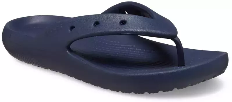 Шлепанцы Crocs "Classic Flip V2", летняя обувь, горки для бассейна, тапочки, со стойкой для носка, цвет морской волны