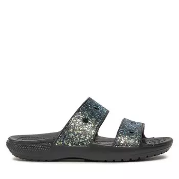 Шлепанцы Crocs Classic Glitter Sandal Kids 207788 0C4, черный