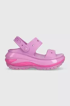 Шлепанцы Crocs Classic Mega Crush Sandal, фиолетовый