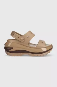 Шлепанцы Crocs Classic Mega Crush Sandal, коричневый