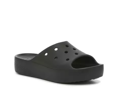 Шлепанцы Crocs Classic Platform, черный