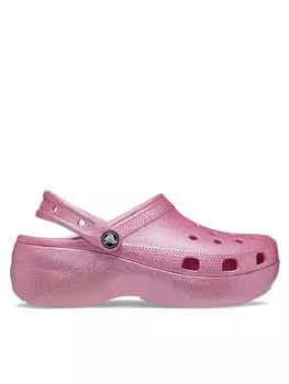 Шлепанцы Crocs Classic Platform Glitter Clog W, розовый