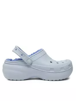 Шлепанцы Crocs Classic Platform Lined Clog W 207938 Celeste, небесно-голубой
