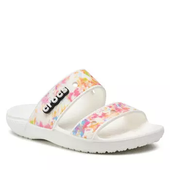 Шлепанцы Crocs ClassicCrocs Tiedye, белый