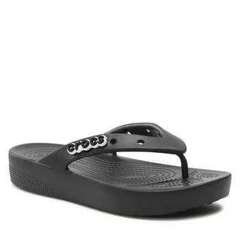 Шлепанцы Crocs ClassicPlatform Flip, черный