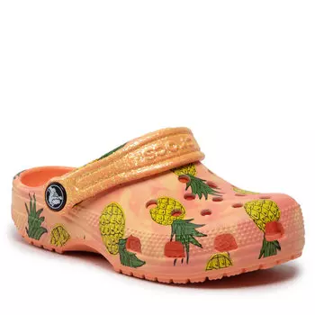 Шлепанцы Crocs ClassicPool Party, оранжевый