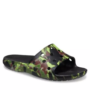 Шлепанцы Crocs ClassicSpray Camo, черный