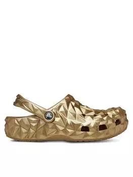 Шлепанцы Crocs Cls Metallic Geometric Clog, золотой