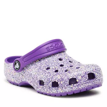 Шлепанцы Crocs CrocsClassic Glitter, фиолетовый