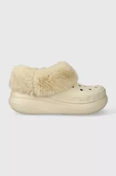 Шлепанцы Crocs Furever Crush, бежевый