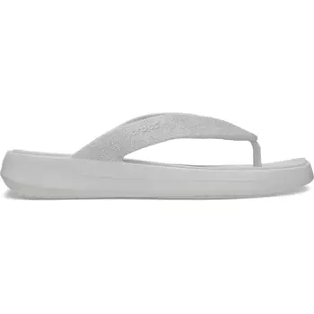 Шлепанцы Crocs Getaway Glitter Flip, светло-серый