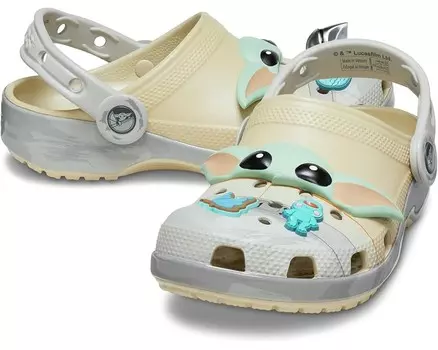 Шлепанцы Crocs Kids Classic Star Wars Clogs, цвет Bone/Grogu