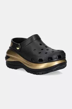 Шлепанцы Crocs Mega Crush Metallic Clog, черный