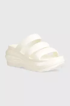 Шлепанцы Crocs Mega Crush с тройным ремешком, белый