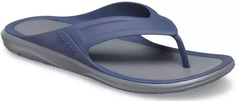 Шлепанцы Crocs "Swiftwater Wave Flip", летняя обувь, горки для бассейна, тапочки, со стойкой для носка, синий