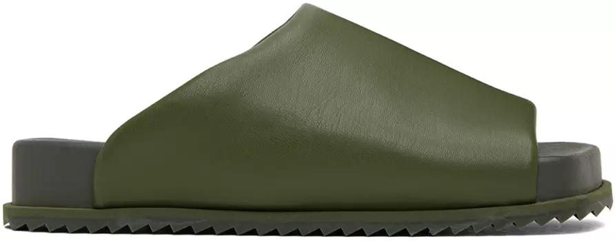 Шлепанцы цвета хаки с финном YUME YUME