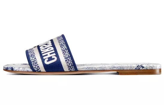 Шлепанцы Dior Dway женские, синий / белый