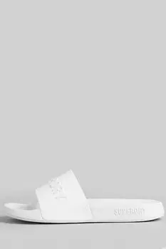 Шлепанцы для бассейна Code с веганским логотипом Superdry, белый