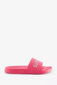 Шлепанцы для бассейна Code с веганским логотипом Superdry, розовый