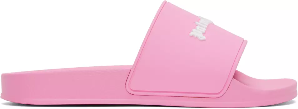 Шлепанцы для бассейна с розовым логотипом Palm Angels, Fuchsia fluo/Fuchsia fluo