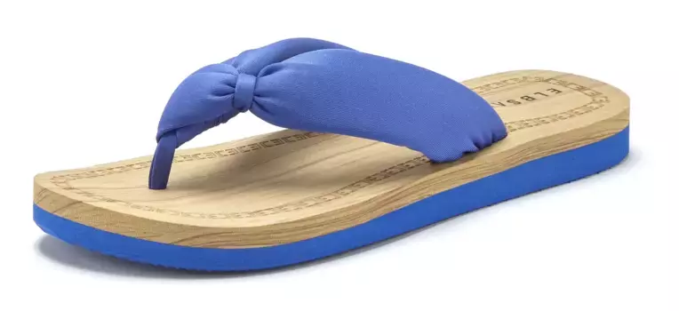 Шлепанцы для купания Elbsand, сандалии, мюли, сверхлегкие туфли для купания VEGAN, синий