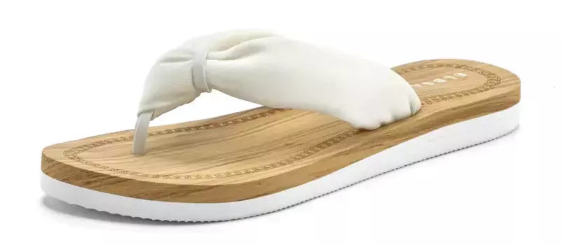 Шлепанцы для купания Elbsand, сандалии, мюли, сверхлегкие туфли для купания VEGAN, белый