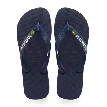 Шлепанцы для мальчиков Brasil Logo Havaianas, тёмно-синий