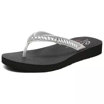Шлепанцы для медитации женские черные Skechers