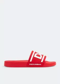 Шлепанцы Dolce&Gabbana DG Logo Rubber, красный