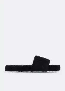 Шлепанцы DOLCE&GABBANA Terrycloth slides, черный