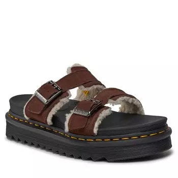 Шлепанцы Dr. Martens, коричневый