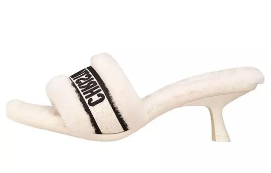 Шлепанцы Dway женские белые Dior