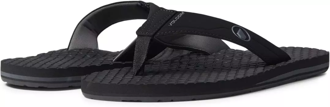 Шлепанцы Eco Recliner 2 Volcom, цвет Black/Grey