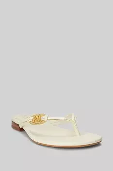 Шлепанцы Emalia из кожи наппа Lauren Ralph Lauren