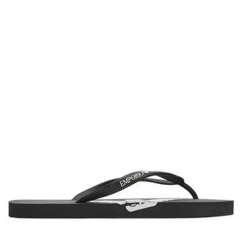Шлепанцы Emporio Armani XVQS08 XN746 A120 Black/White, черный