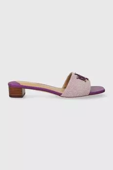 Шлепанцы Fay с логотипом Lauren Ralph Lauren, фиолетовый