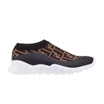 Шлепанцы Fendi FF Motif Slip-On Brown, коричневый