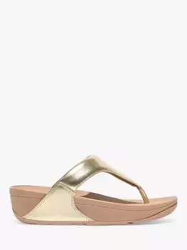 Шлепанцы FitFlop Lulu leather, цвет platino