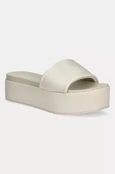 Шлепанцы Flatform Sandal Slide из нейлона Calvin Klein Jeans, бежевый