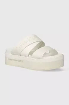 Шлепанцы Flatform Sandal Webbing In Mr Calvin Klein Jeans, бежевый