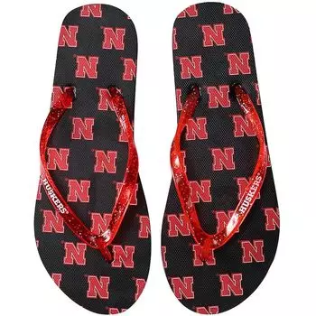 Шлепанцы FOCO Nebraska Huskers