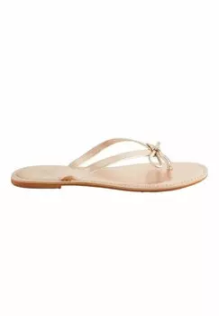 Шлепанцы Forever Comfort Bow Detail Regular Wide Fit Next, розовое золото