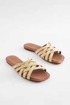 Шлепанцы Forever Comfort со скрещенными бретелями Next, желтый
